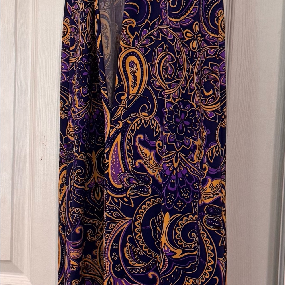 J.McLaughlin classic rich paisley Maxi Dress, Size M - Picture 9 of 9